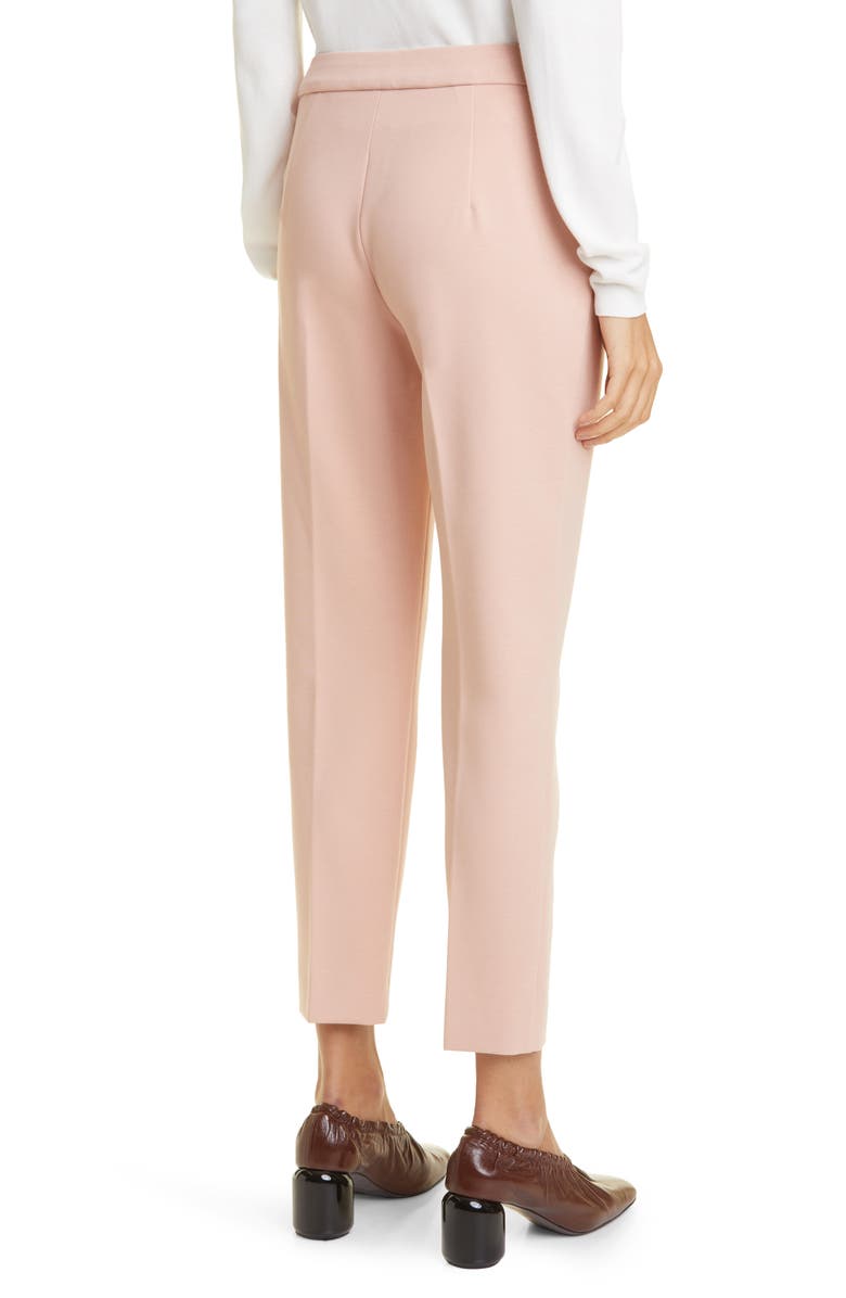 Max Mara Pegno Slim Fit Jersey Ankle Pants, Alternate, color, 