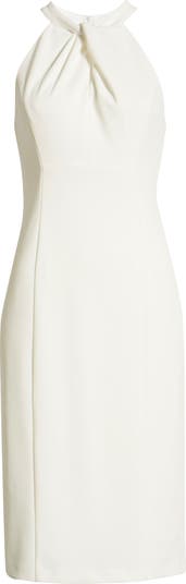 Twist Neck Sheath Dress