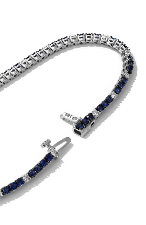 Mark Henry Gemstone & Diamond Tennis Bracelet In Blue