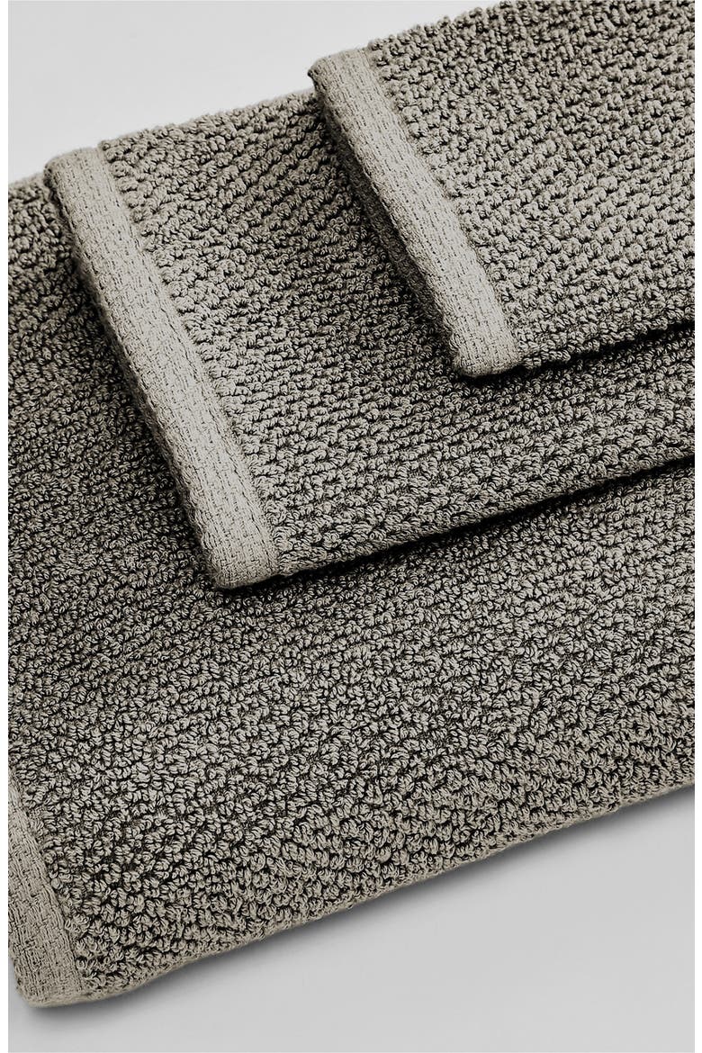 Cotton 4-Pack Textured Bath Towels, Alternate, color, DARK GREY