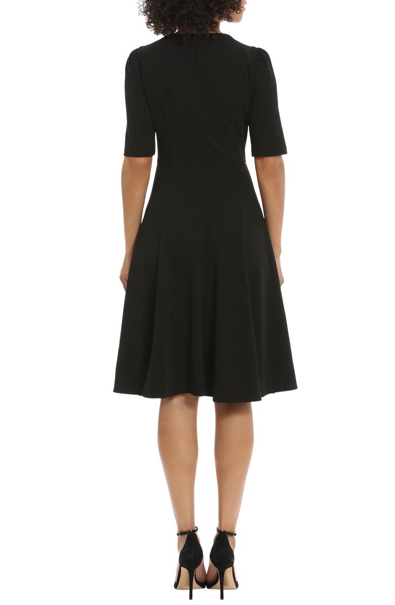 Donna Morgan V-Neck Fit & Flare Dress, Alternate, color, 