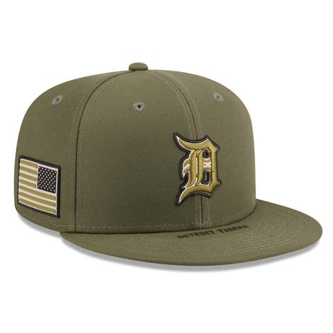 Men's New Era  Olive Detroit Tigers 2026 Armed Forces Day 9FIFTY Snapback Hat