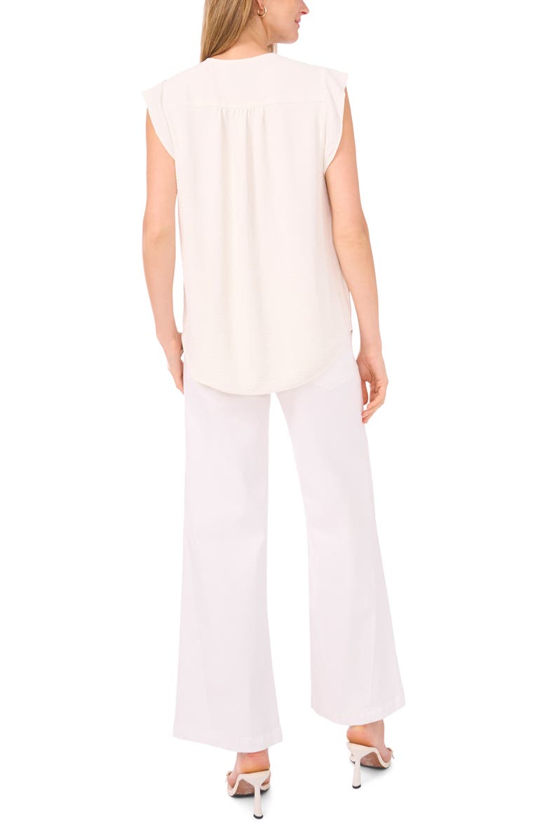 Vince Camuto Flutter Sleeve Top, Alternate, color, Neutral
