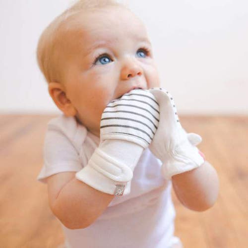 Goumikids Goumi Stay On Baby Mitts In Gray