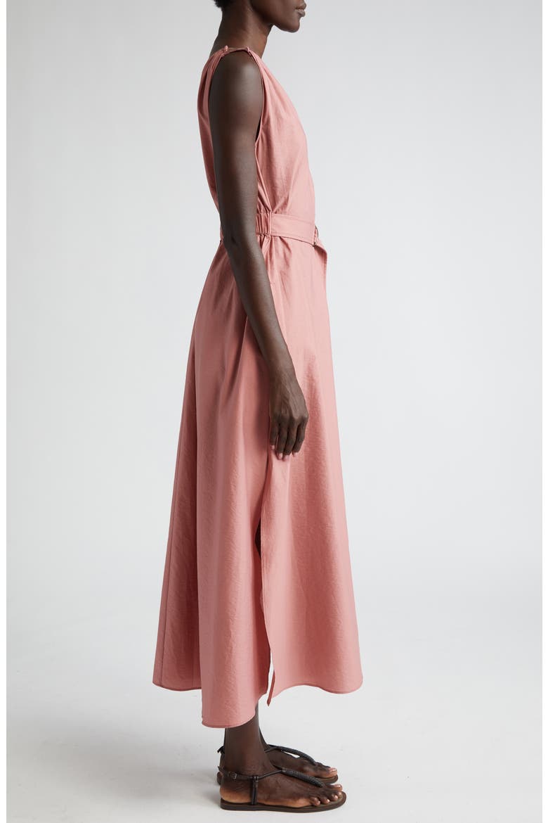 Sleeveless Cotton Blend Belted Dress, Alternate, color, C9596 PINK