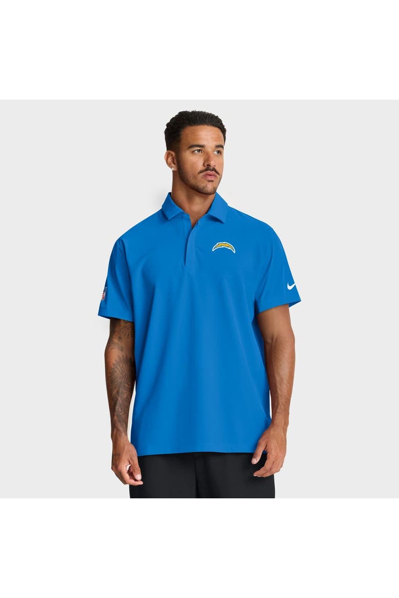 Men's Nike Powder Blue Los Angeles Chargers Sideline City Pride Woven Performance Polo, Main, color, Powder Blue