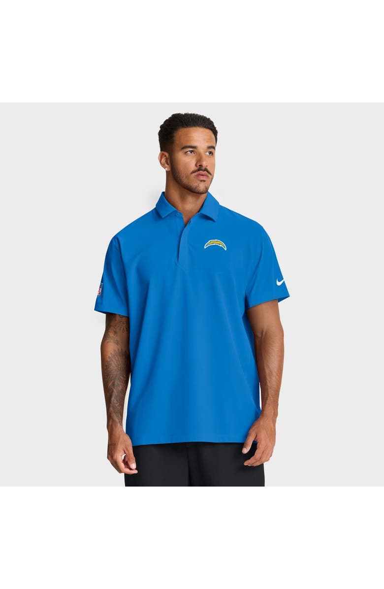 Nike Men's Nike Powder Blue Los Angeles Chargers Sideline City Pride Woven Performance Polo, Main, color, Powder Blue