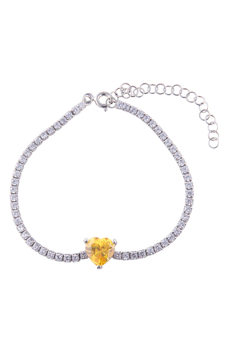 SHYMI Fancy Heart Tennis Bracelet, Main, color, 