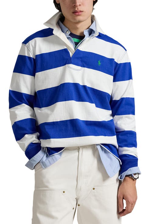 The Iconic Rugby Stripe Long Sleeve Polo