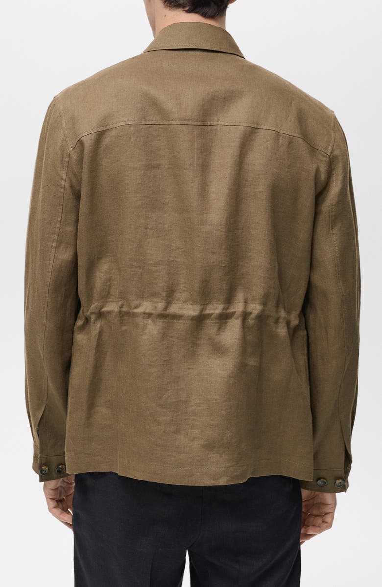 MANGO Linen Overshirt with Pockets, Alternate, color, 