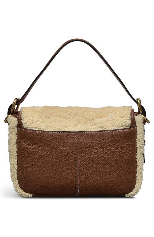 Radley Grafton Street Genuine Shearling Flapover Crossbody Bag In Brown