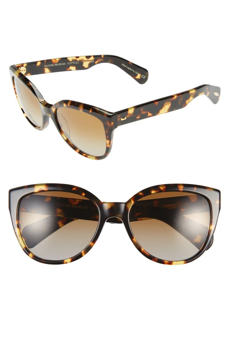 'Abrie' 58mm Polarized Cat Eye Sunglasses, Main, color, BROWN TORTOISE/ BROWN POLAR