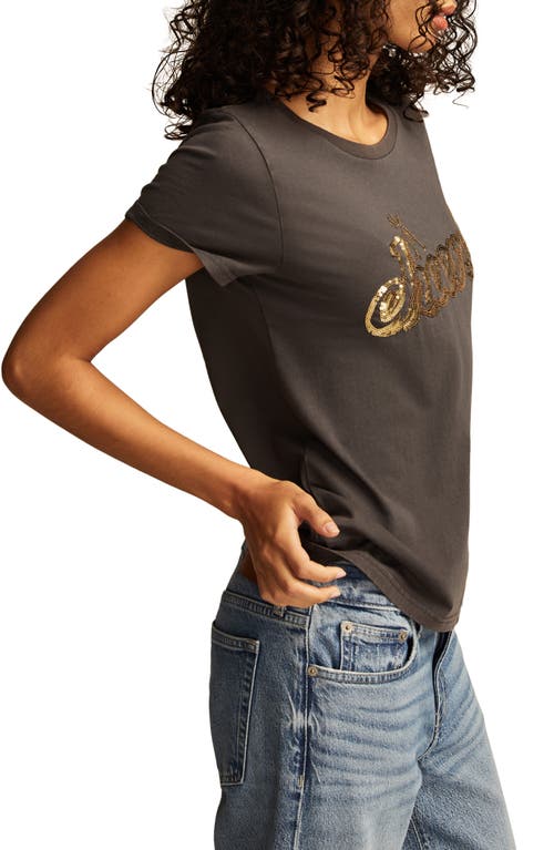 LUCKY BRAND LUCKY BRAND SEQUIN CHEERS CLASSIC T-SHIRT 