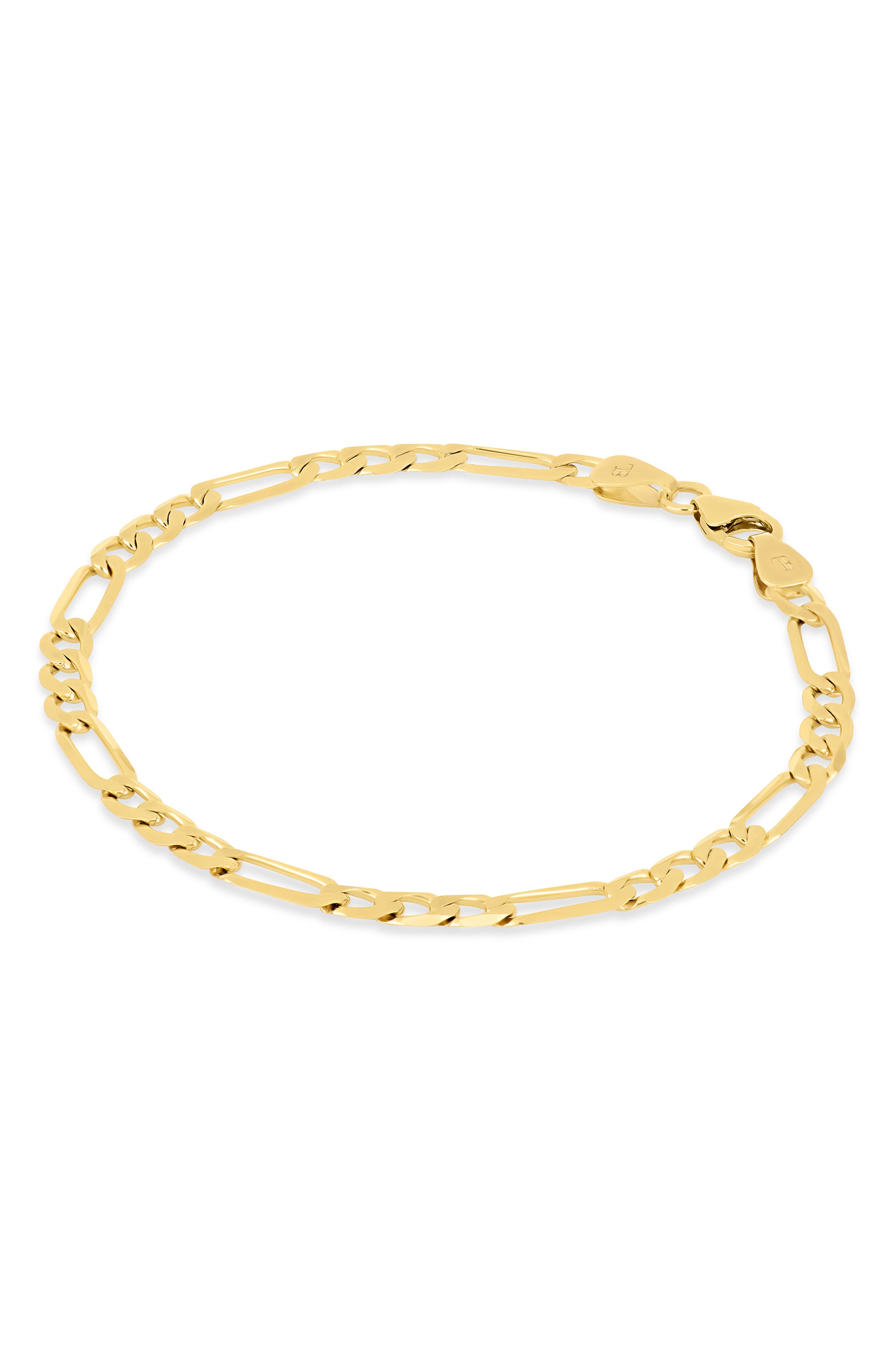 Bony Levy 14K Gold Figaro Chain Bracelet, 3.1mm (Women) | Nordstrom
