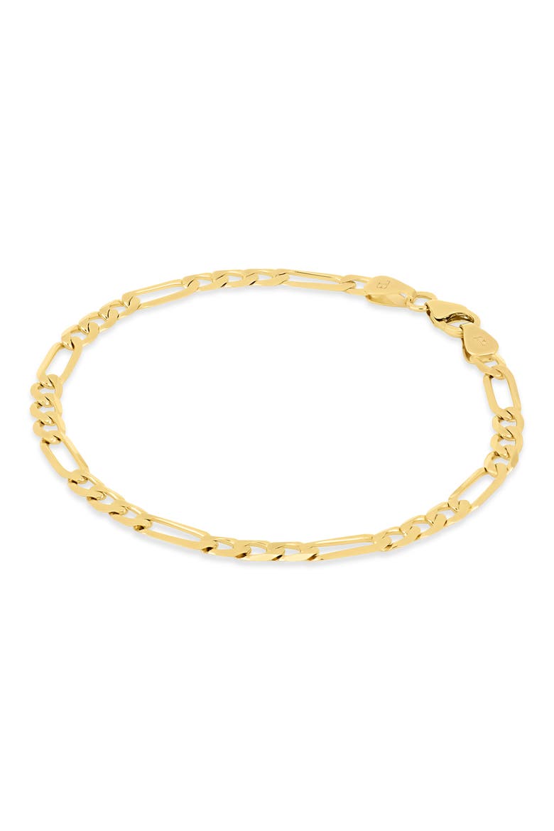 14K Gold Figaro Chain Bracelet, 3.1mm, Alternate, color, 14K YELLOW GOLD