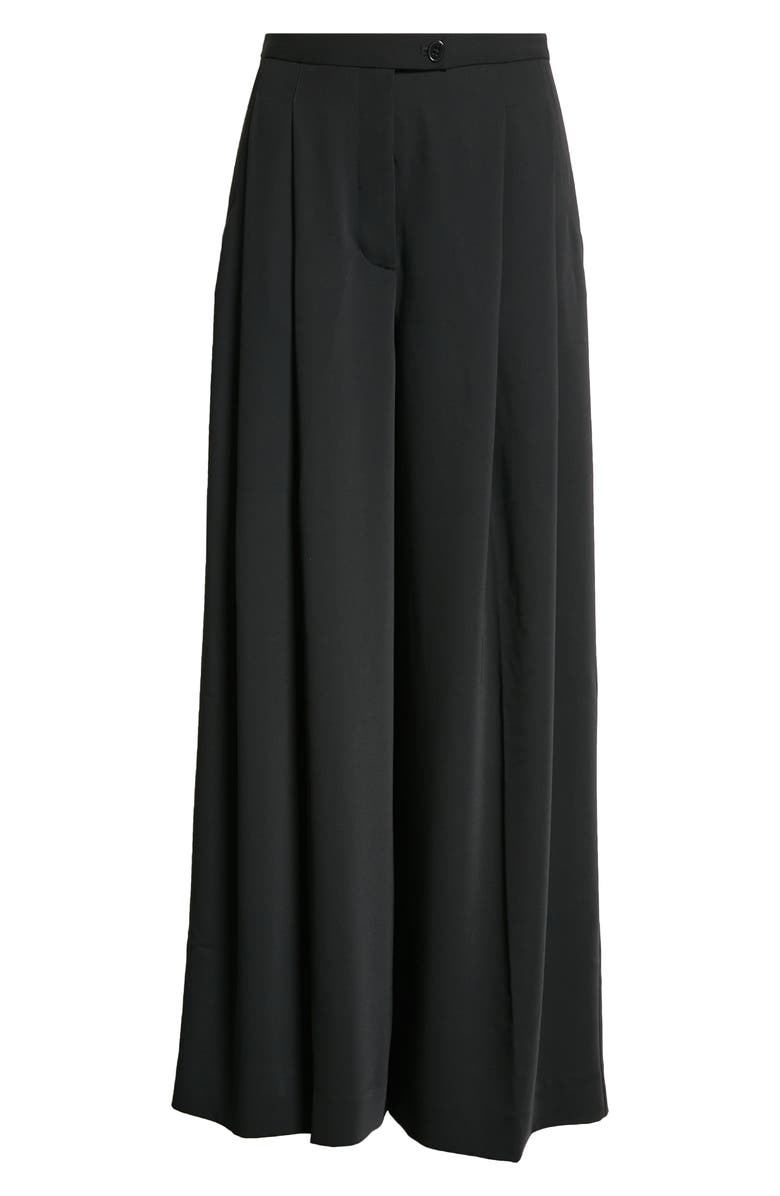 Club Monaco High Waist Wide Leg Crepe Trousers, Alternate, color, 