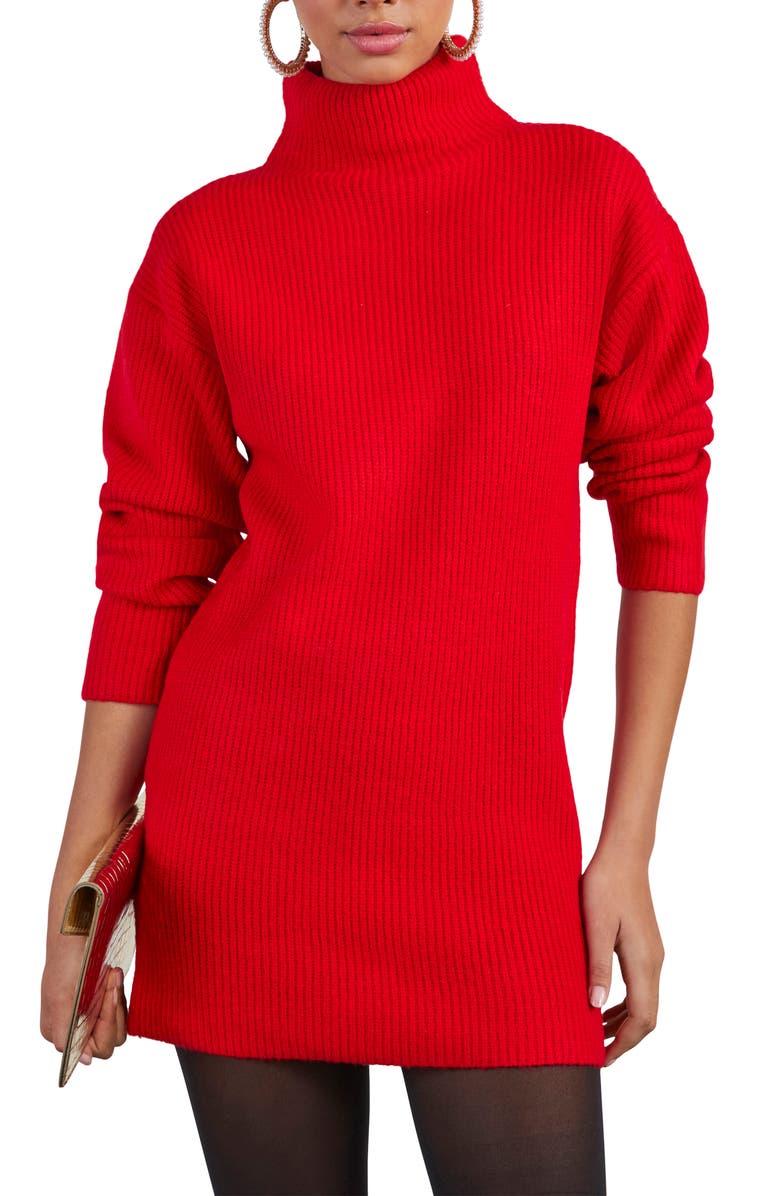 VICI Collection Uptown Turtleneck Long Sleeve Sweater Dress, Main, color, 