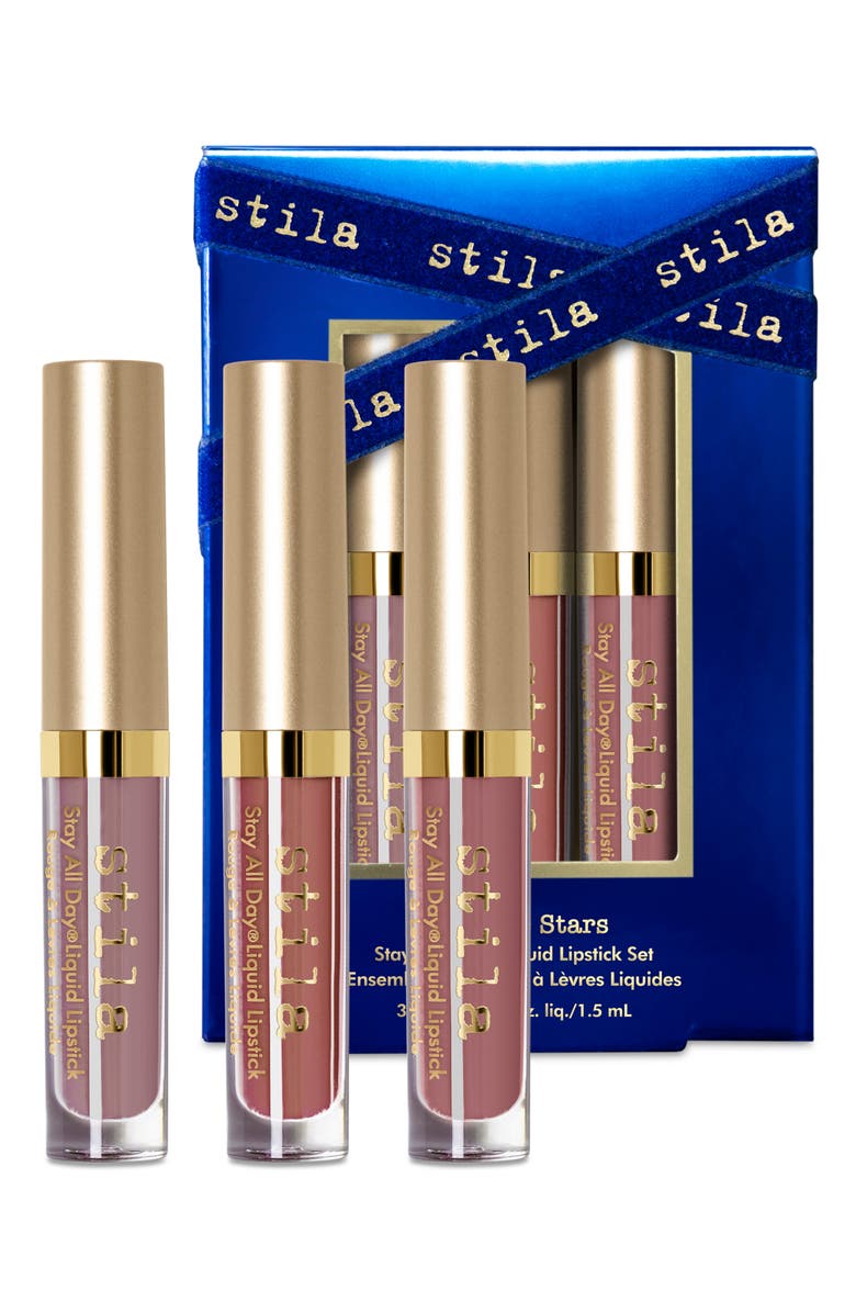 Stila Kiss The Stars Stay All Day<sup>®</sup> Travel Size Liquid Lipstick Set, Main, color,