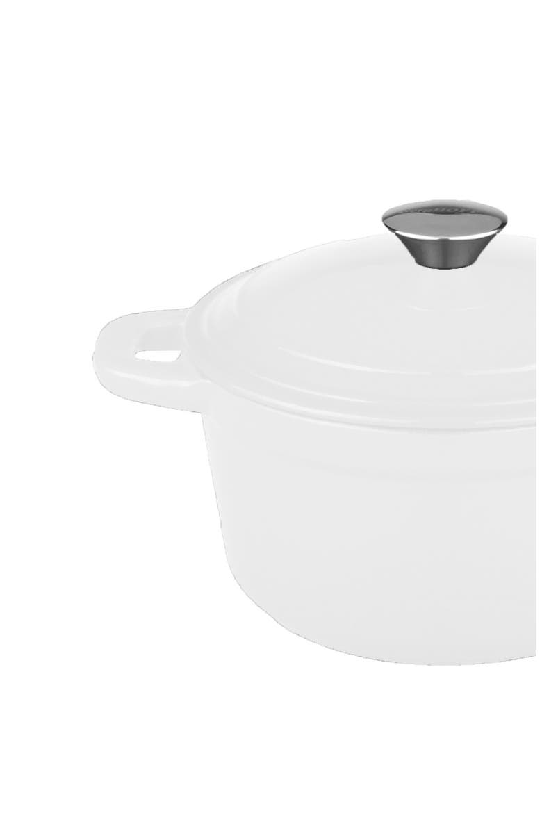 INTERNATIONAL Neo 4-Piece Cast Iron Set with Lid, Alternate, color, WHITE