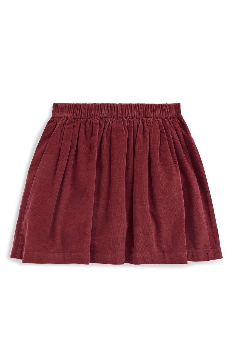 Mini Boden Kids' Cotton Corduroy Button-Up Skirt, Alternate, color,