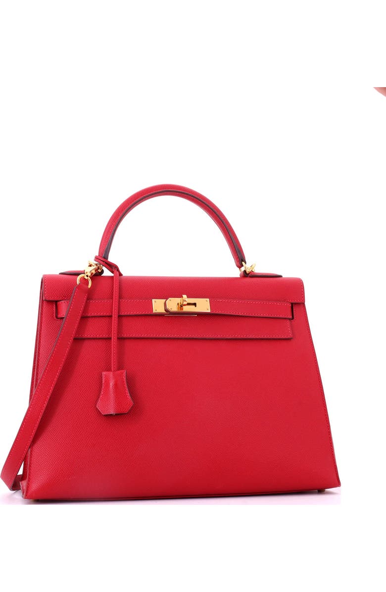 Pre-Owned Hermes Kelly Handbag Red Epsom with Gold Hardware 32, Alternate, color, Rouge Casaque