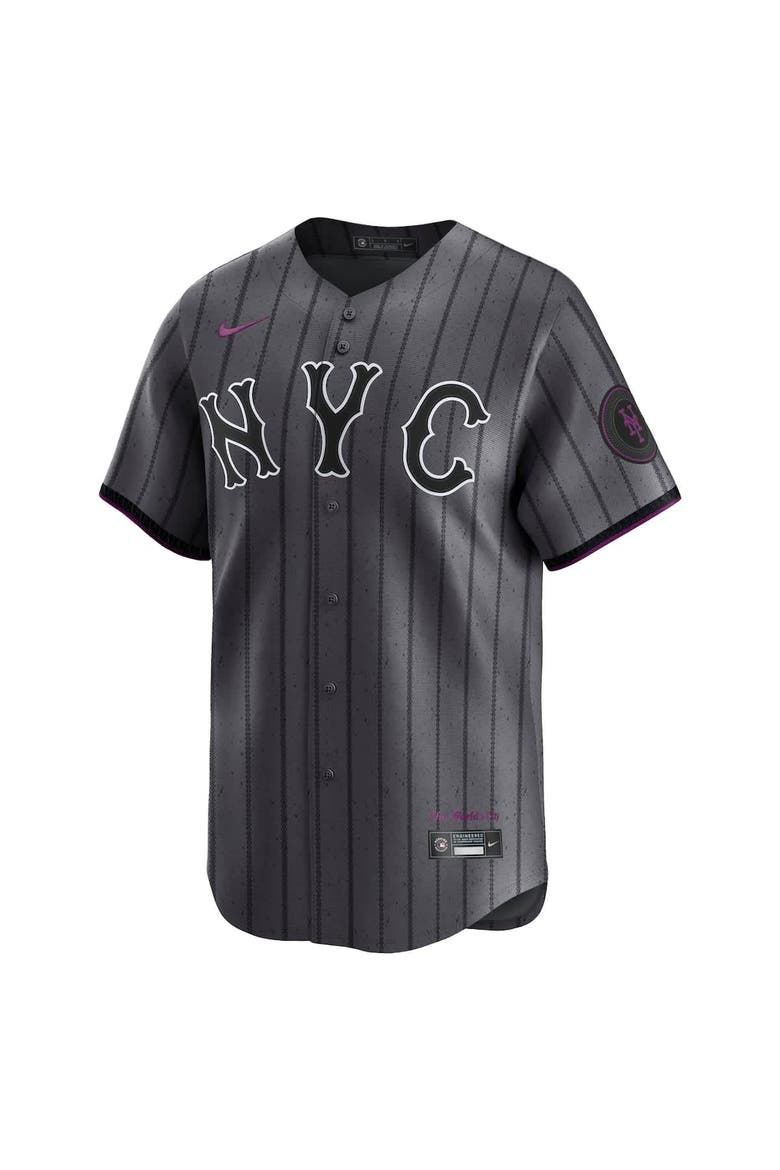Men's Nike Gray New York Mets City Connect Limited Jersey, Alternate, color, Gray