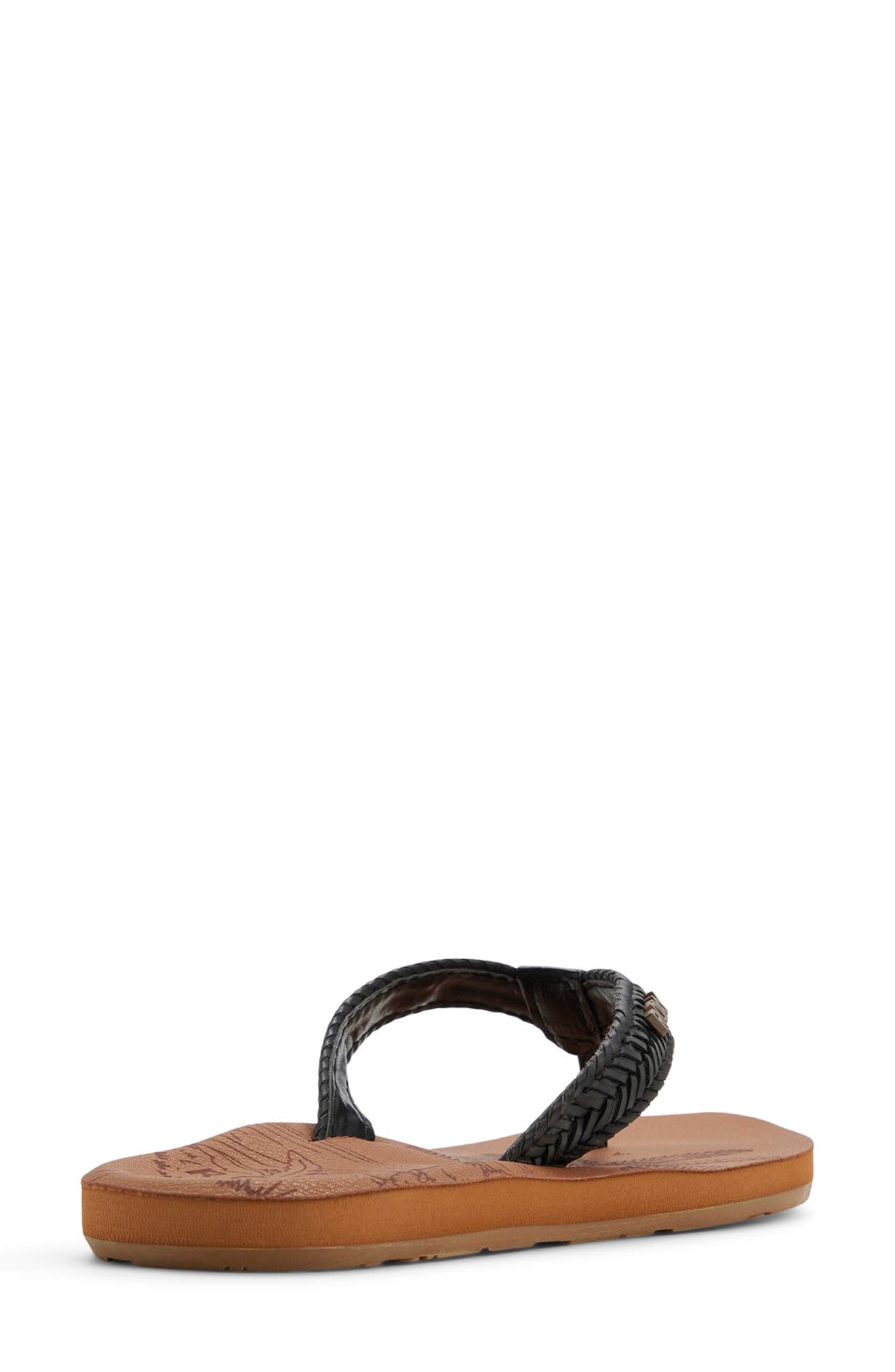 Roxy Lili III Flip Flop, Alternate, color, Black