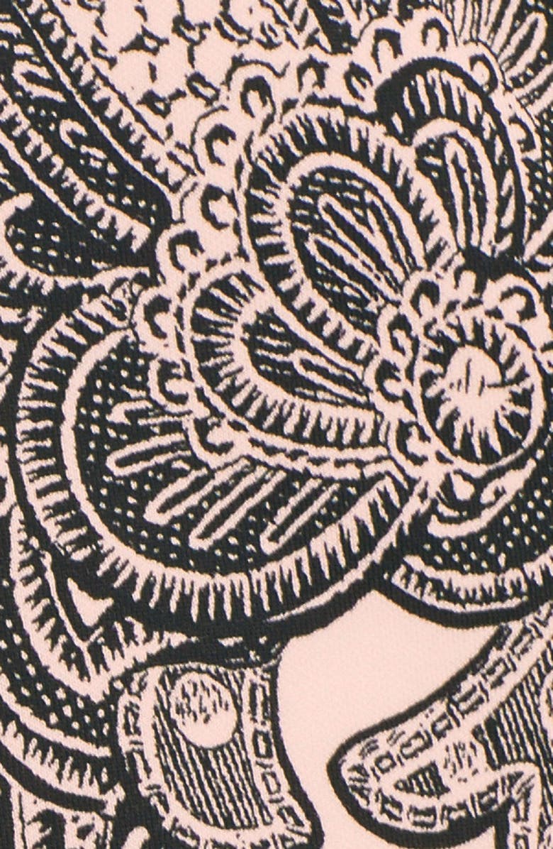 Maggy London Maggy London Print Scuba Fit & Flare Dress, Alternate, color, 