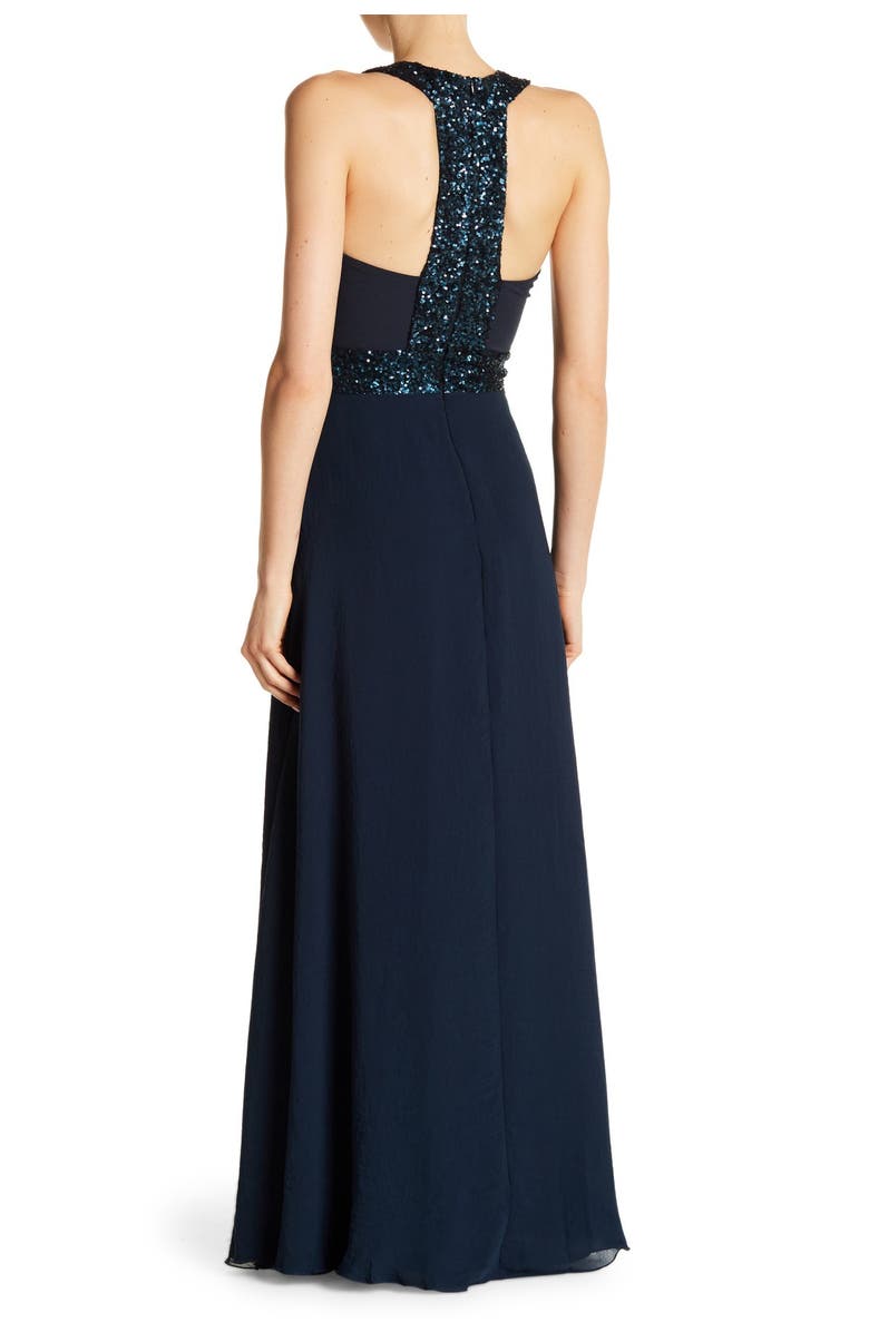 Dress the Population Delani Crepe Gown, Alternate, color,