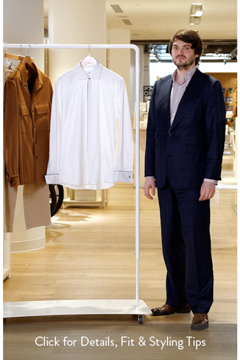 Slim Fit White Non-Iron Cotton Twill Tuxedo Shirt video
