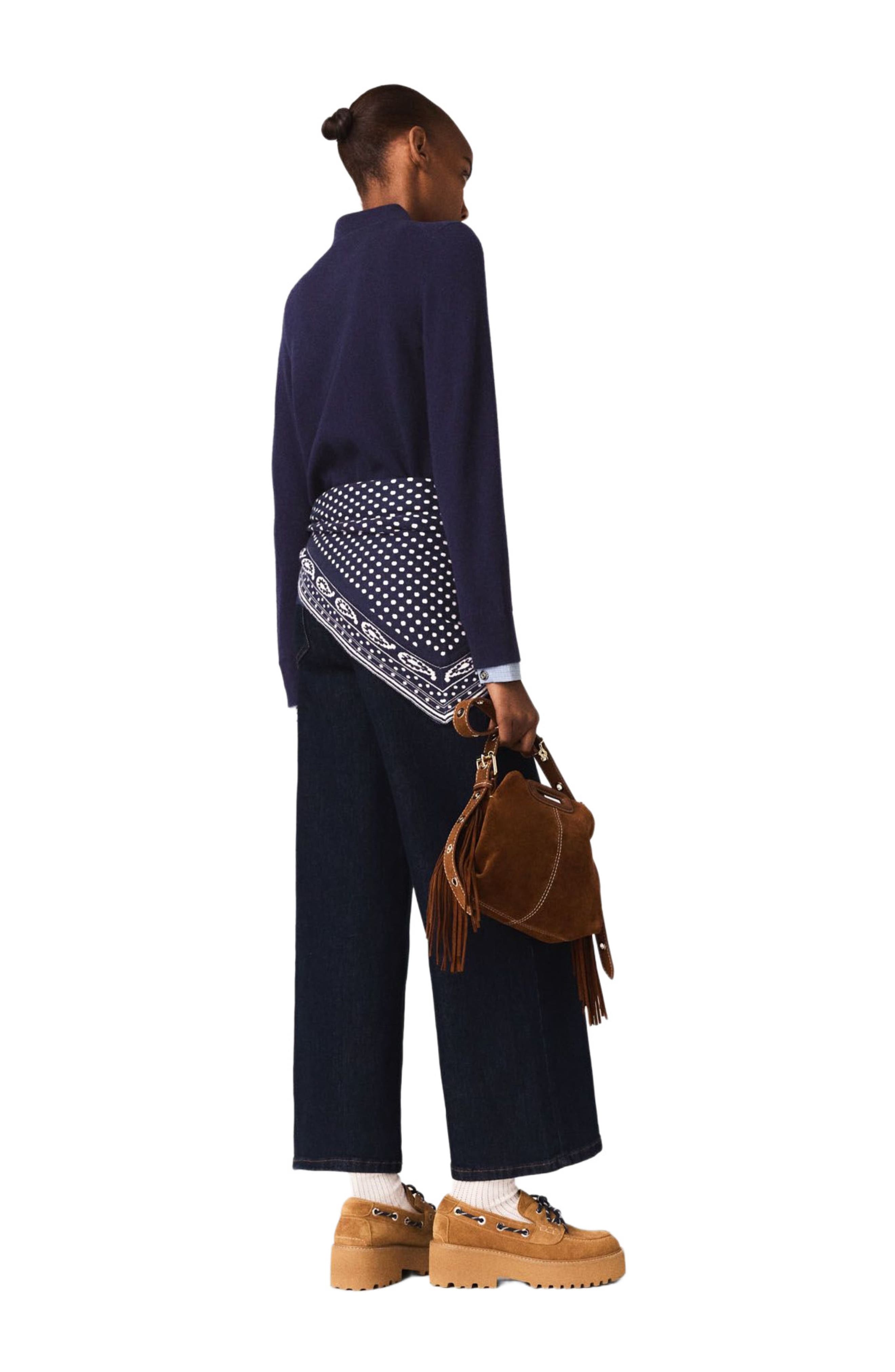 Polo cardigan with removable trims - image 2