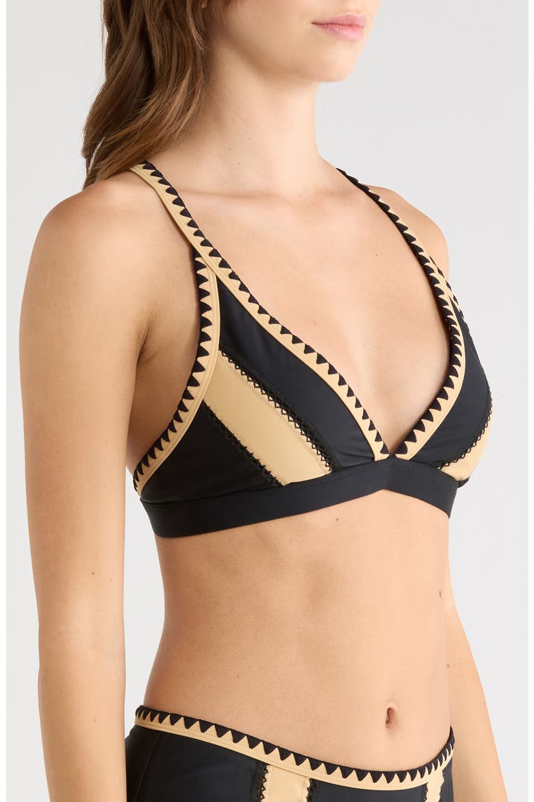 Kara Bikini Top, Alternate, color, BLACK COLORBLOCK