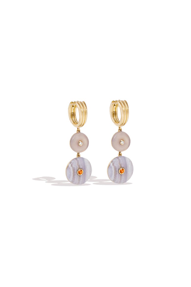 Evolve Stone Inlay Chandelier Earring, Alternate, color, Purple- Gold