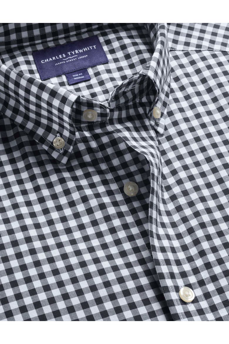 Check Strech Washed Poplin Shirt, Alternate, color, Dark Navy