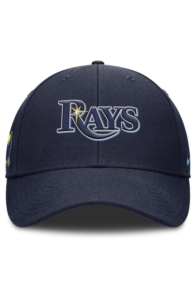 Nike Men's Nike Navy Tampa Bay Rays Rise Gaberdine Adjustable Hat, Alternate, color, Navy