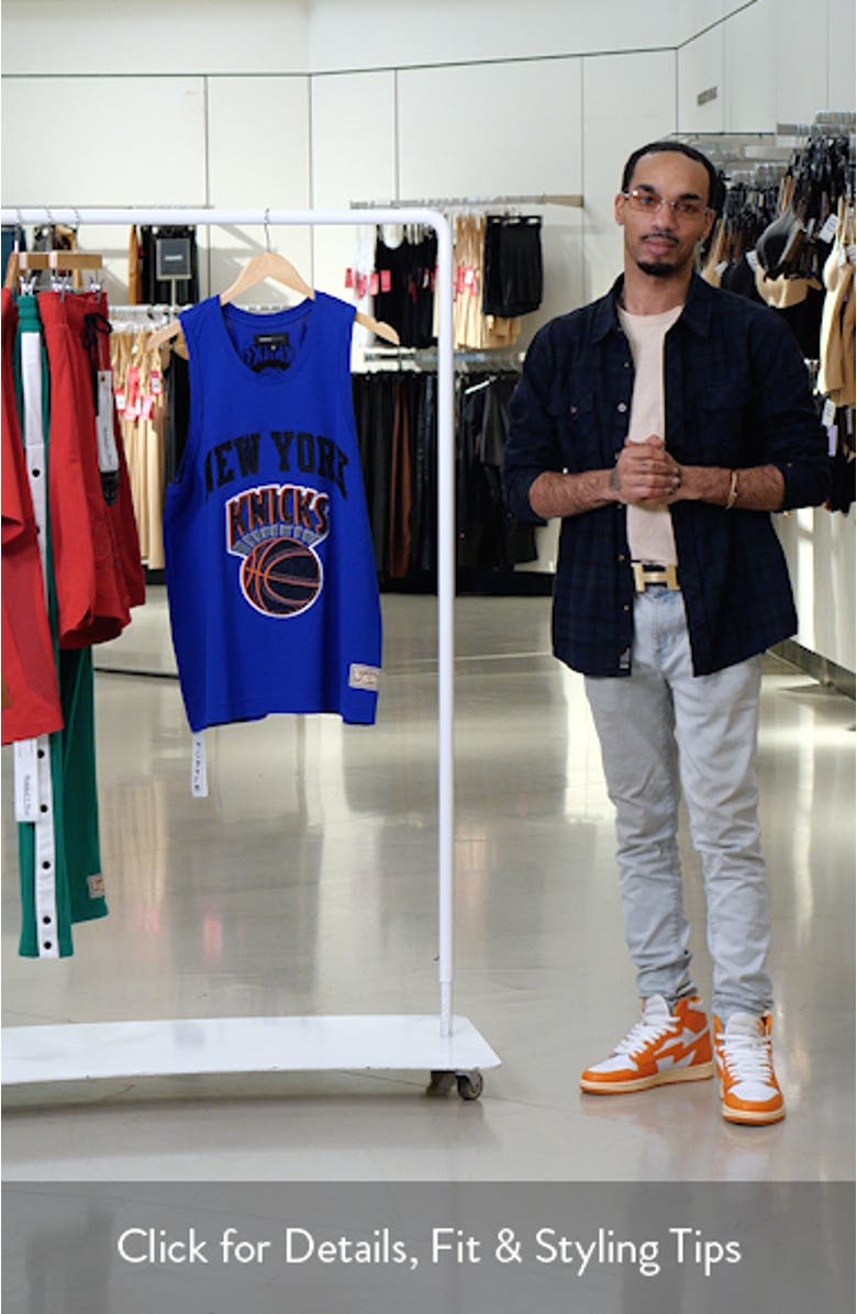 NBA Knicks Appliqué Mesh Graphic Jersey, sales video thumbnail