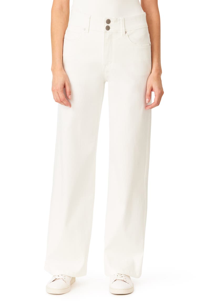 Desk to Dinner 32-Inch High Rise Wide Leg Jeans, Main, color, WHISPER WHITE