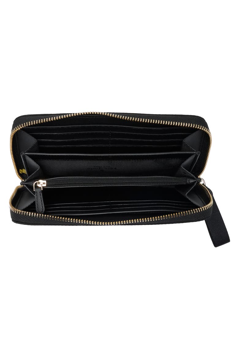 chelsea large continental wallet, Alternate, color, BLACK