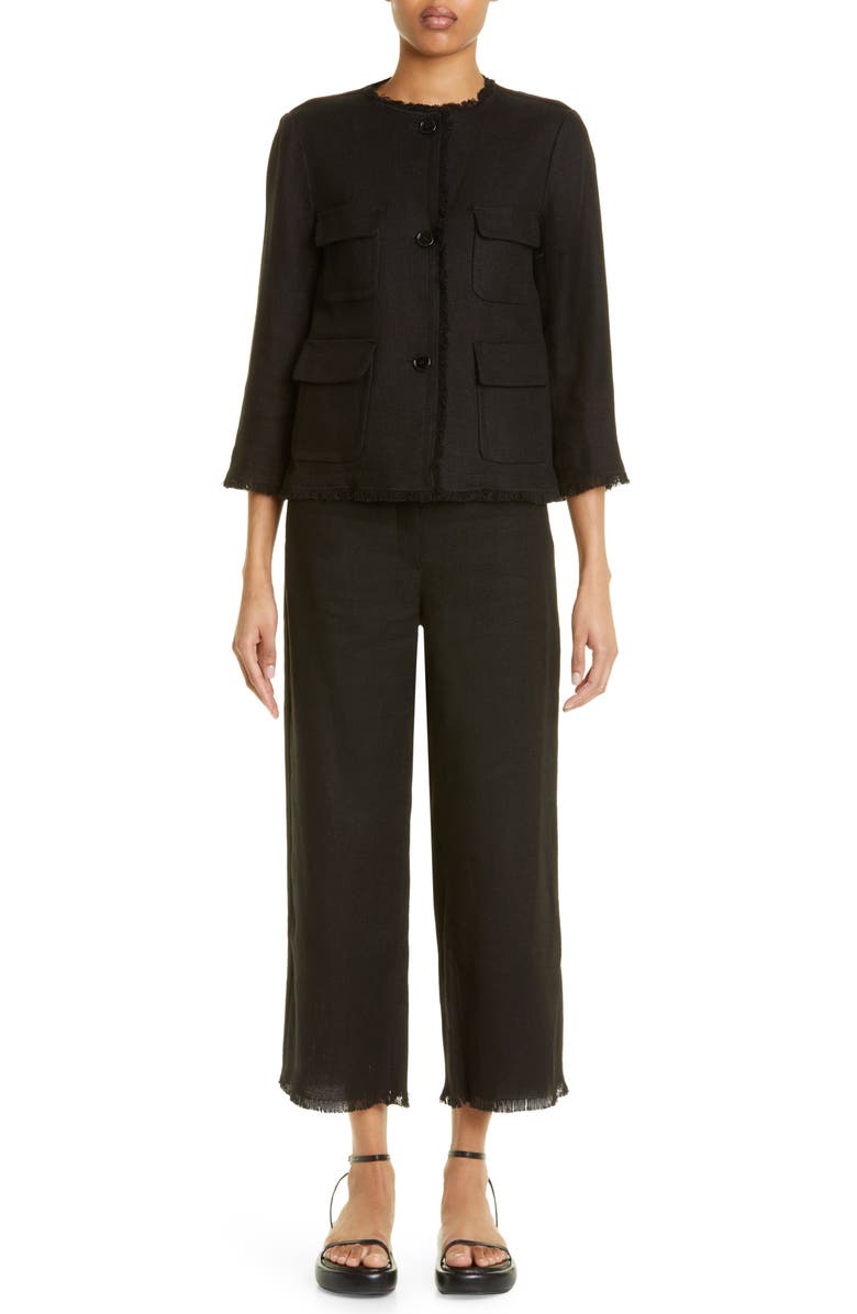 Max Mara Andreis Raw Edge Crop Jacket, Alternate, color,