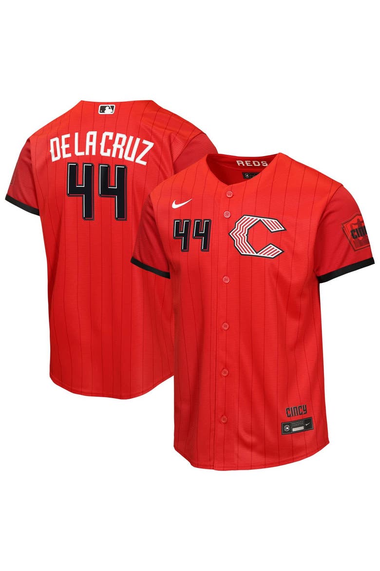 Youth Nike Elly De La Cruz Red Cincinnati Reds 2026 City Connect Stadium Jersey, Main, color, Red