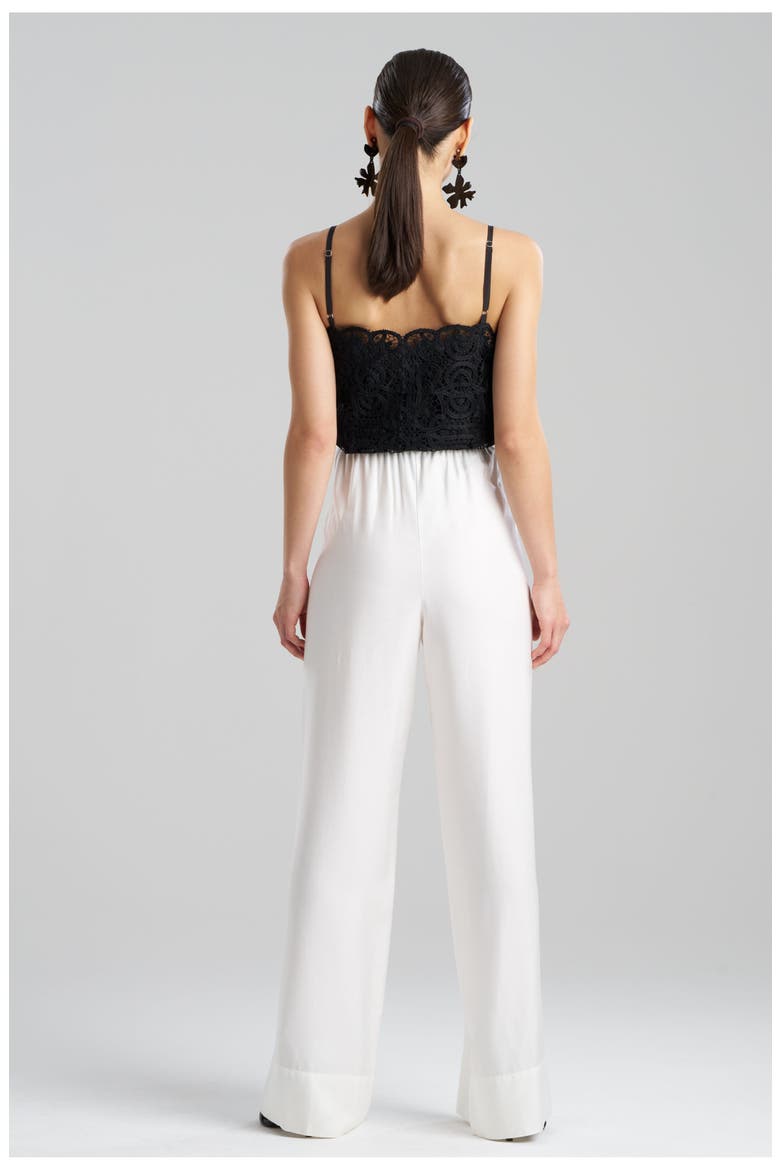 COTTON SILK TWILL Trouser, Alternate, color, WHITE