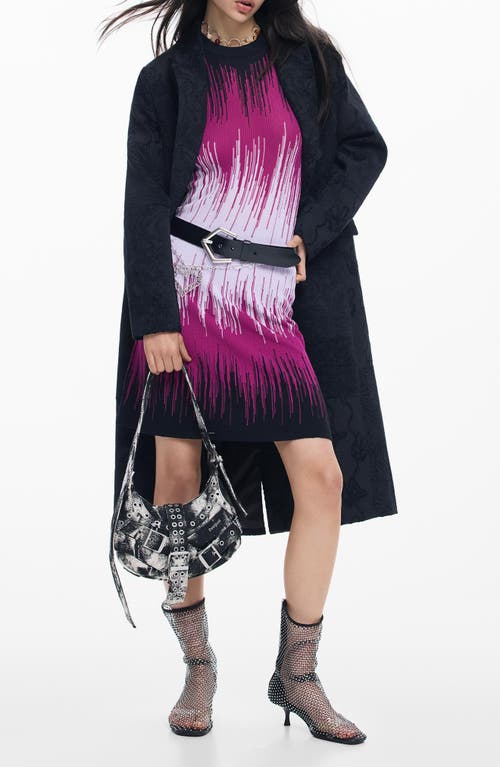 Desigual Ombré Long-sleeve Rib Dress In Multi