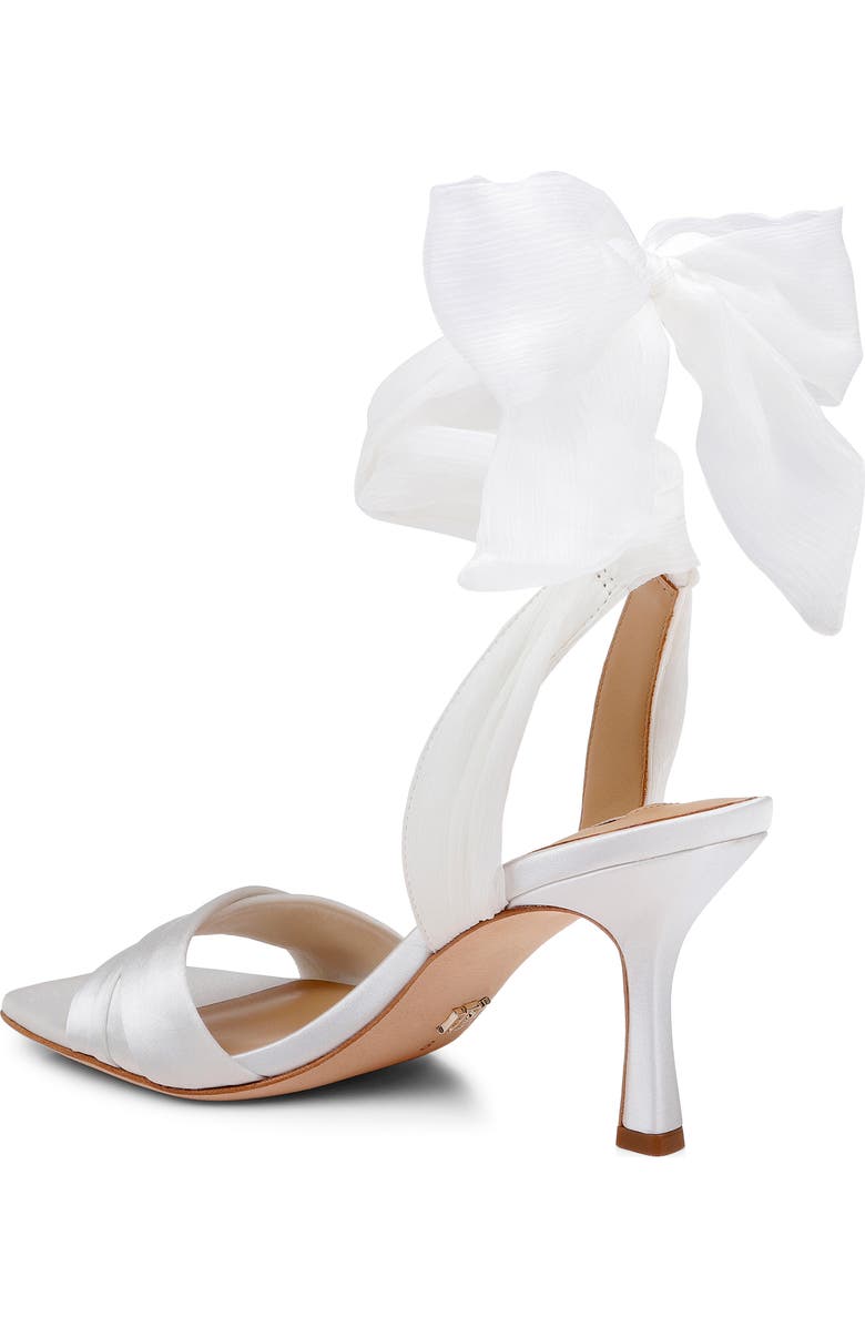 Badgley Mischka Collection Yanis Ankle Tie Sandal, Alternate, color, White Satin