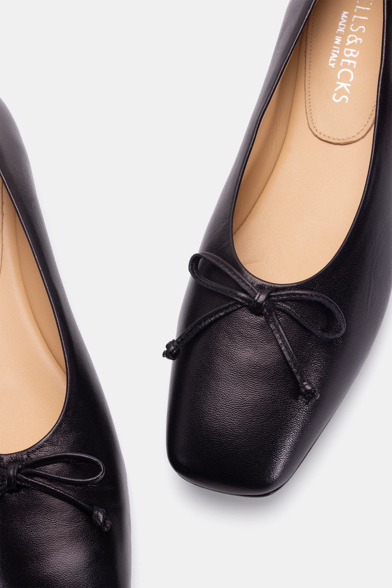 BELLS & BECKS Felicia Square Toe Ballerina Flat, Alternate, color, Black