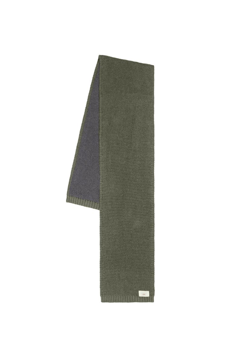Faherty Winter Waffle Scarf, Main, color, Forest