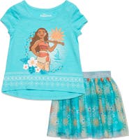 Disney Moana 2-Piece Short Sleeve T-Shirt and Skirt Set