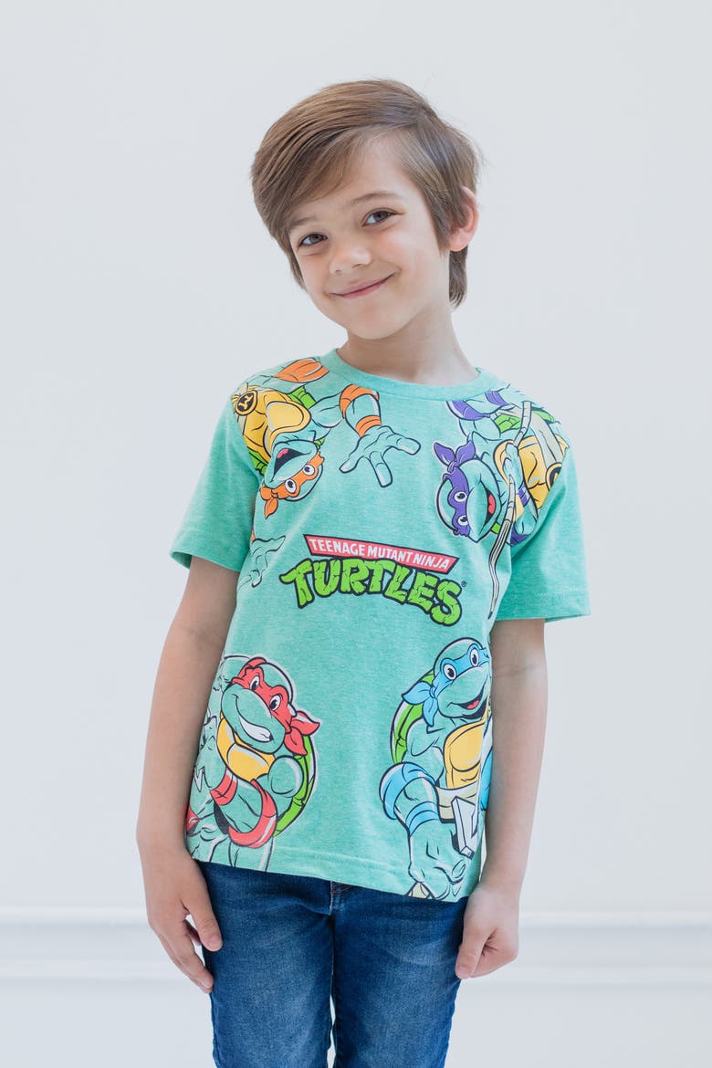 Teenage Mutant Ninja Turtles 3-Pack Short Sleeve Graphic T-Shirts, Alternate, color, Black Grey Green