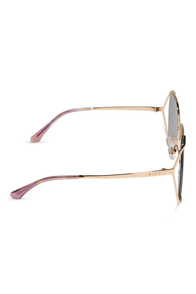 Donna IV 61mm Gradient Square Sunglasses, Alternate, color, TAUPE MIRROR