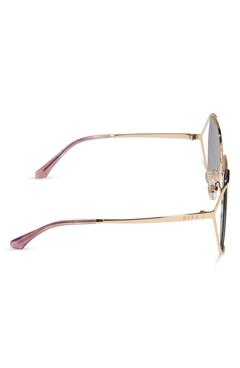 DIFF Donna IV 61mm Gradient Square Sunglasses, Alternate, color, Taupe Mirror