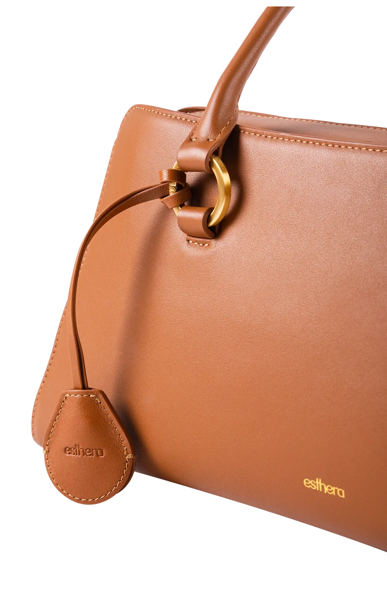 Esthera 5PM Leather Shoulder Bag, Alternate, color, Caramel